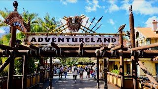 Magic Kingdom Adventureland Walkthrough in 4K  Walt Disney World January 2022 Orlando Florida [upl. by Ludmilla575]