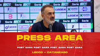 PRESS AREA  VIVARINI NEL DOPO GARA DI LECCO  CATANZARO 🎙️ [upl. by Ardnola]