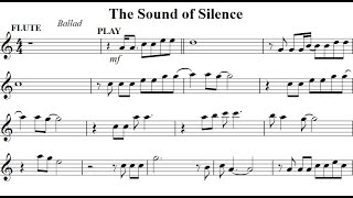 THE SOUND OF SILENCE for Flute or Violin  Play Along  Backing Track  Playback line [upl. by Neuburger]