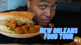 New Orleans Food Tour Pt 1 Morrows Neyows Mondays Buttermilk Drop Bakery Mothers [upl. by Ertnom]