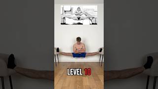 Yujiro’s split level 1 to 10  😧 flexibility mobility training gym amazing anime exercise [upl. by Rehprotsirhc]