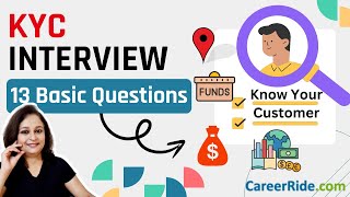 KYC Interview Questions  For Freshers amp Experienced KYC Analyst  KYC Officer [upl. by Gent]