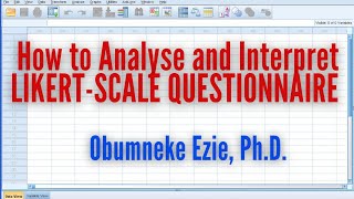 SPSS How to Analyse and Interpret LIKERTSCALE Questionnaire Using SPSS [upl. by Reg]