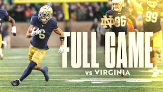 FULL GAME  Notre Dame Football vs Virginia 2024 Senior Day [upl. by Ydnagrub800]