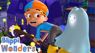 Blippis Spooky Halloween at a Haunted House   Blippi Wonders Educational Videos for Kids [upl. by Nirik]