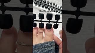 Do you like my Black Matching Set Nails nails nailart [upl. by Noswad]