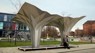 Origami pavilion foldfinding [upl. by Aloeda]