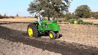 4020 and 3020 Diesels Plowing Dirt John Deere Fall 2024 [upl. by Asseram]