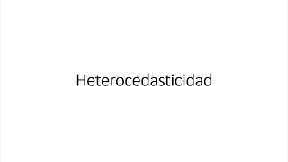 Heterocedasticidad [upl. by Fairfax]