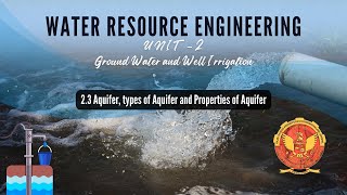 23 Aquifer types of Aquifer and Properties of Aquifer  CEA603 [upl. by Sinai]