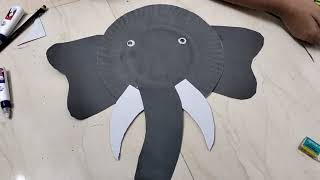 Making an Elephant Face Mask from Paper Plates [upl. by Kohler]