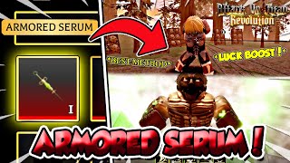 AOT Revolution UPDATE 2 How To Get Armored Titan Serum Fast  Full GuideCODE [upl. by Anal88]