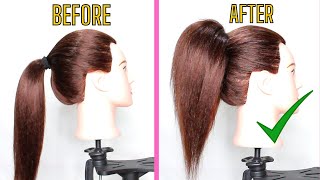 Come fare una coda alta PERFETTA in 1 Minuto  NEW Viral high ponytail VERY EASY tutorial [upl. by Ierbua49]