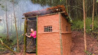 Build a kitchen with bamboo and clay  Ly Tieu Lan [upl. by Aitel]