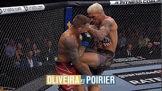 Charles Oliveiras clinch game wearing down Dustin Poirier [upl. by Rodriguez160]