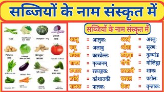 20 सब्जियों 🍅🥬 के नाम संस्कृत में  20 sabjiyon ke naam sanskrit mein [upl. by Allicerp]