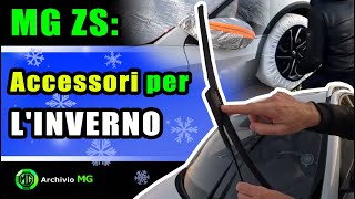 MG ZS Montaggio calze da neve omologate sostituzione spazzole e protezione anti ghiaccio [upl. by Goldia]