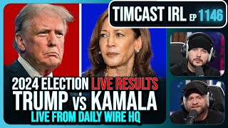 LIVE ELECTION Results Trump v Kamala wThe Daily Wire  Timcast IRL [upl. by Valerlan28]