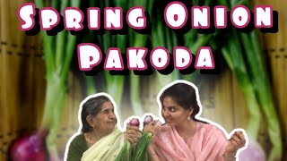 Spring Onion Pakoda Recipe  Ulli Kadalu Pakodli in telugu  Quick Easy amp Crispy Snacks [upl. by Aliet]