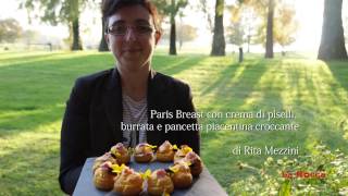 Ricetta bignè salati con piselli burrata e pancetta [upl. by Ominoreg]