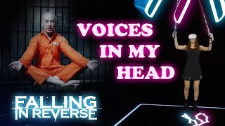 Falling in Reverse  Voices in My Head  Beat Saber VR  Mixed reality gameplay [upl. by Brianne]