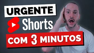 ⚠️ URGENTE YouTube Shorts AGORA terá 3 minutos de duração [upl. by Gwenn]