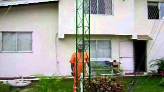 30ft Tower Installation  9Y4NG  Arnolds Qth [upl. by Lecram425]