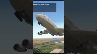 Boeing 747 Landing Gear Retraction  Airline Commander game [upl. by Sukin]