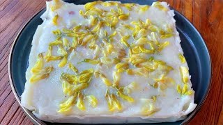 Eating Sophora japonica in Sophora japonica season teaches you how to make Sophora japonica cake I [upl. by Odnumyer341]