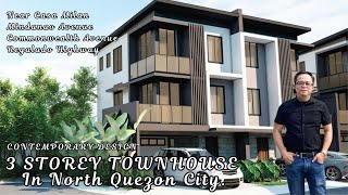 3 STOREY TOWNHOMES WITH 4 BEDROOMS NEAR CASA MILAN COMMONWEALTH AVE AND MINDANAO AVE QUEZON CITY [upl. by Atirahc471]