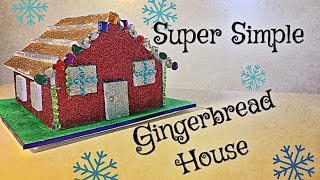 DIY How To Make A Putz House  Gingerbread House  Glitter House [upl. by Andrus]