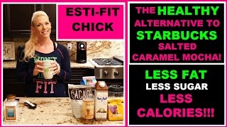 🙂 Healthy Alternative to Starbucks Salted Caramel Mocha 300 LESS CALORIES LOW SUGAR CARB FAT 🙂 [upl. by Quillon245]