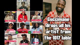 Guccimane decides to drop all of his artists from 1017 lable except Poohshiesty and Foogiano [upl. by Eyanaj]