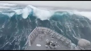 tsunami attacks the ship  ship enters into tsunami waves [upl. by Eilesor]