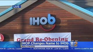 IHOP Temporarily Changes Name To IHOb [upl. by Aisauqal]