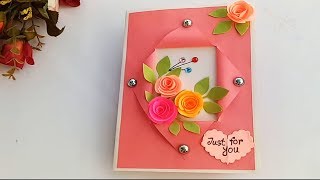 Beautiful Handmade Birthday cardBirthday card idea [upl. by Boudreaux791]