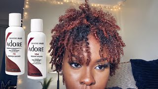 Adore Semi Permanent Hair Color  How To Dye Natural Hair 2020  Copper Brown  FALL HAIR COLOR [upl. by Ledoux211]