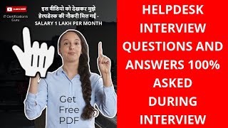 Help desk Interview Questions with answers  Service Desk Interview Questions helpdesk support [upl. by Doe]