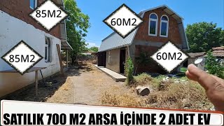 Fiyat Düştü 1850000 TL Satılık 700m2 Arsa İçinde 2 Adet Bahçeli Müstakil Ev Kaba inşaat Halinde [upl. by Begga530]