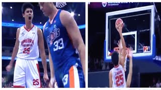 Japeth Aguilar with NASTY POSTERIZED DUNK over rookie Brandon Bates SUPER SLAM [upl. by Annabella]