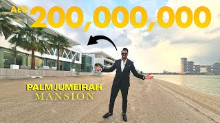 TOURING A 200 MIL BEACH MANSION ON BILLIONAIRES ROW IN PALM JUMEIRAH  Dubai Property Vlog No 100 [upl. by Isahella]