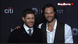 Jensen Ackles Jared Padalecki at 2018 PaleyFest LA Supernatural Red carpet [upl. by Dhaf514]