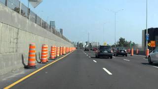 Ville Marie Expressway Autoroute 720 eastbound ALTERNATE TAKE [upl. by Gyatt]