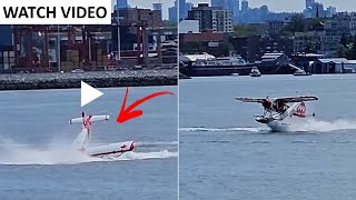 Vancouver float plane crash video  float plane crashes into boat in Vancouver [upl. by Kym]