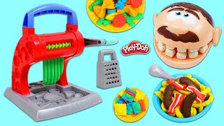 Making Mr Play Doh Head A Pasta Dinner Feast [upl. by Gannon]