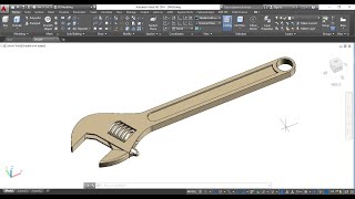 How to make Adjustable Spanner In AutoCAD [upl. by Ynaffik]