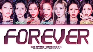 BABYMONSTER FOREVER Lyrics Color Coded Lyrics EngRomHan [upl. by Timothea]