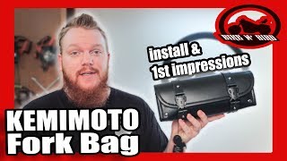 KEMIMOTO Motorcycle Fork Bag Install amp 1st Impressions [upl. by Sira]