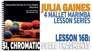 4 Mallet Marimba Series Lesson 16B  SI Chromatic Scale Fragments [upl. by Zap]