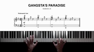 Coolio  Gangstas Paradise  Piano Cover  Sheet Music [upl. by Baecher540]